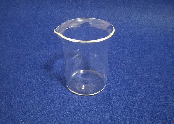 كأس زجاج الكوارتز تنصهر شفافة 50ML مع خدمة مخصصة صنبور المتاحة المزود